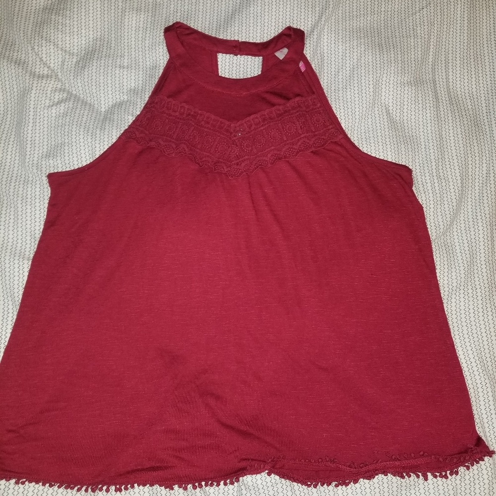 Cute boho style cutout tank